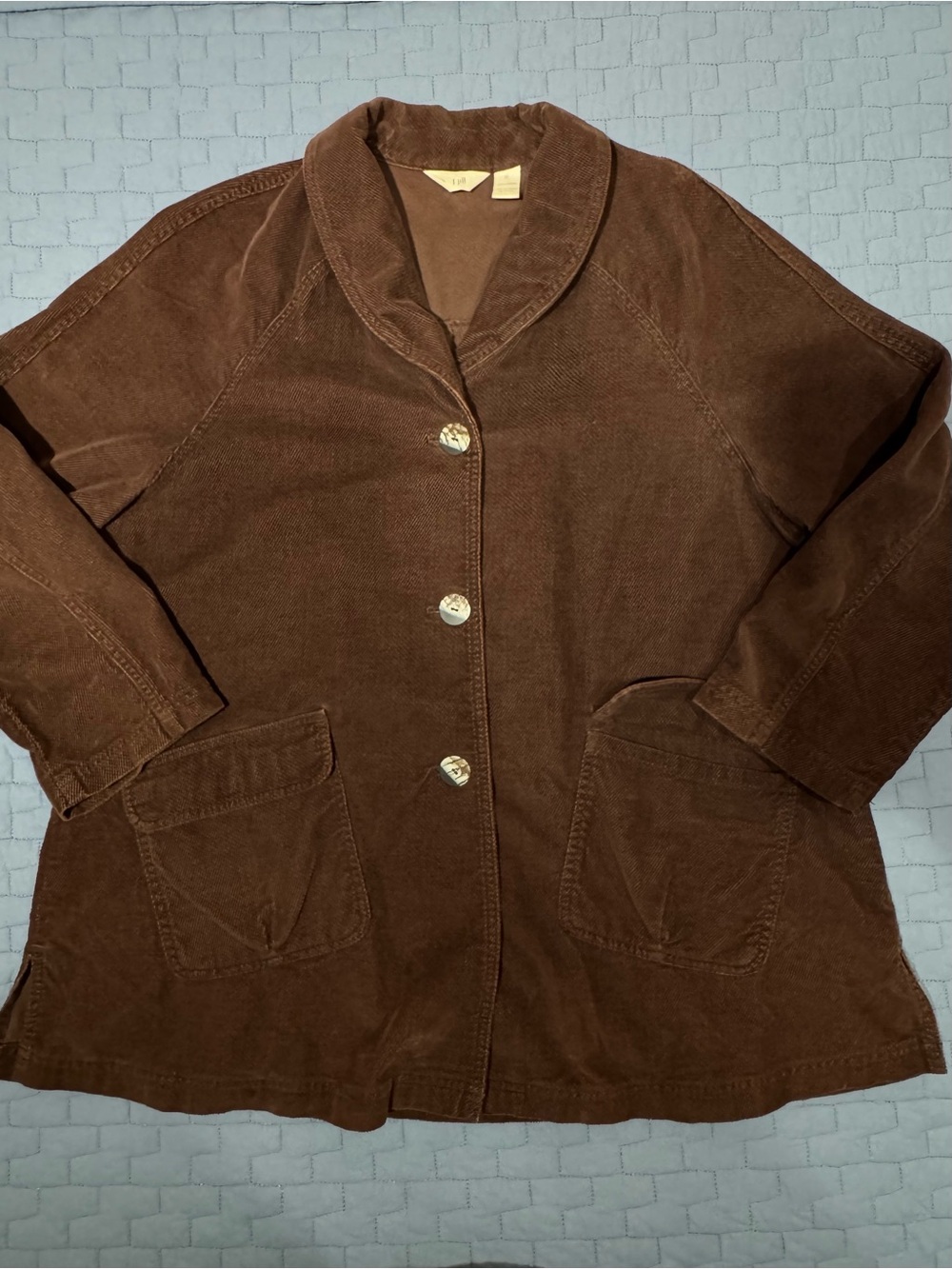 J. Jill Brown Corduroy Button-Up Blazer